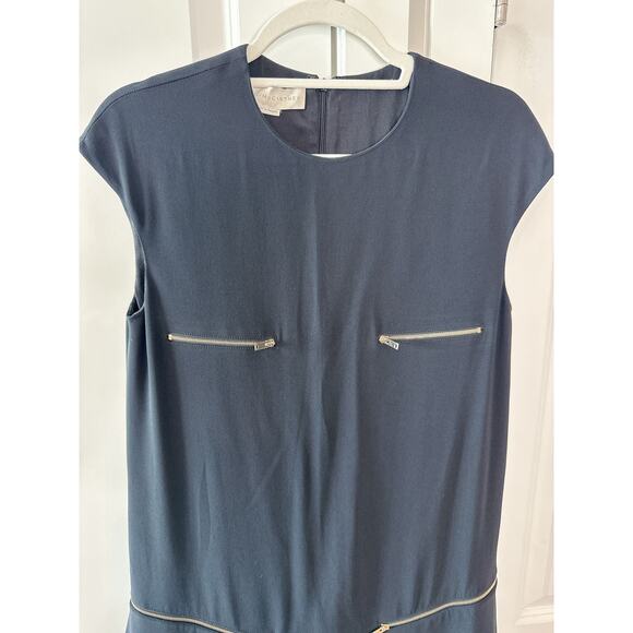 STELLA MCCARTNEY $1,995 Gisella Crepe Mini Zipper Shift Dress Black |  4-6 - Picture 10 of 13